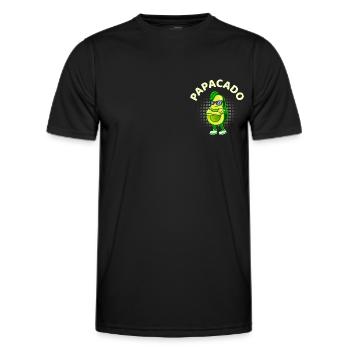 Papacado Expect-to-be Papa Avocado Father Gift - Men's Functional T-Shirt - black - Front - AI Model Male 178 dark (178cm)