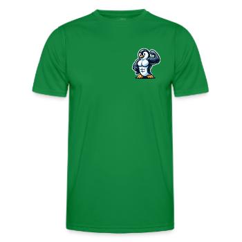 Pingouin musclé - T-shirt sport Homme - vert - Devant - AI Model Male 178 dark (178cm)