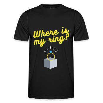 Wo ist mein Ring? - Männer Funktions-T-Shirt - Schwarz - Vorne - AI Model Male 178 dark (178cm)