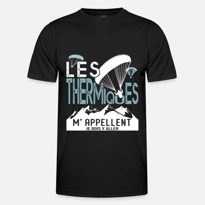 PARAGLIDING PARAGLIDER THERMAL gift - Men's Functional T-Shirt - black