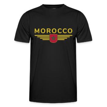 Maillot Maroc Rabat Fan Outfit Design - T-shirt sport Homme - noir - Devant - AI Model Male 178 dark (178cm)