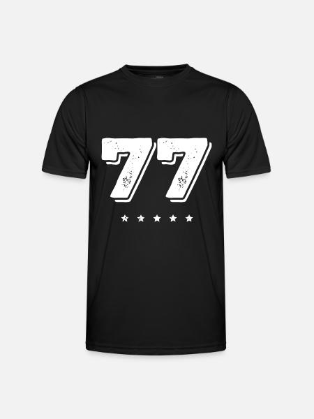 Maillot numéro 77 - T-shirt sport Homme - noir