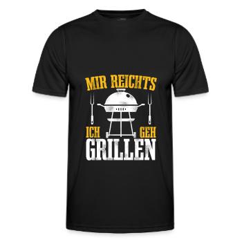 Grillen Grillfest Barbecue Griller Geschenk - Männer Funktions-T-Shirt - Schwarz - Vorne - AI Model Male 178 dark (178cm)