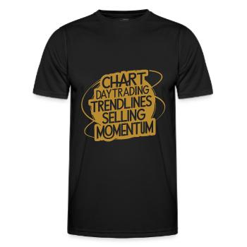 Trading my passion cool trading design - Men's Functional T-Shirt - black - Front - AI Model Male 178 dark (178cm)