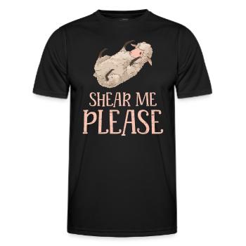 Livestock Herd Farm Wool Animal - Men's Functional T-Shirt - black - Front - AI Model Male 178 dark (178cm)
