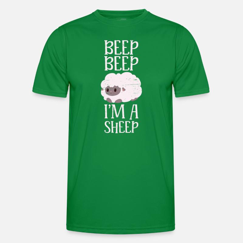 Piepton Piepton Ich bin ein Schaf Vieh Herde Farm Wolle Männer Funktions-T-Shirt