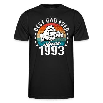 Meilleur papa du monde depuis 1993 Fête des Pères - T-shirt sport Homme - noir - Devant - AI Model Male 178 dark (178cm)