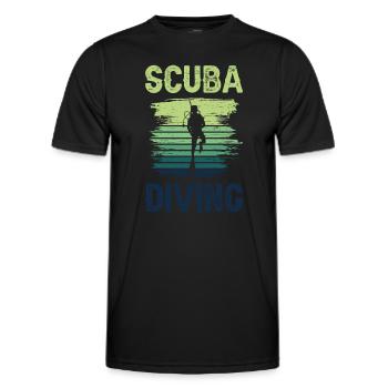 Scuba Diving for a Scuba Diver - Men's Functional T-Shirt - black - Front - AI Model Male 178 dark (178cm)