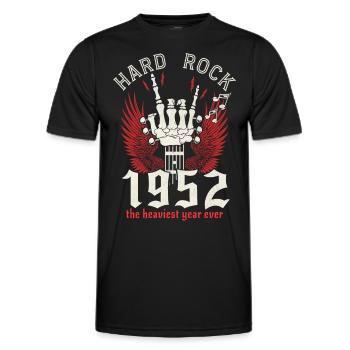 Hard Rock Musician 1952 70 Years Anniversary - Men's Functional T-Shirt - black - Front - AI Model Male 178 dark (178cm)