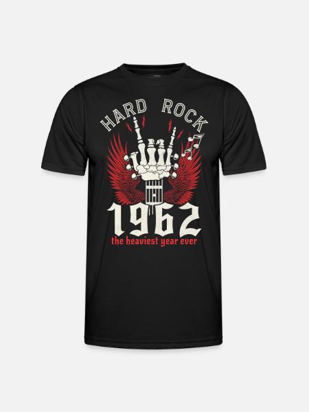 Hard Rock Musiker 1962 60 Jahre Jubiläum - Männer Funktions-T-Shirt - Schwarz
