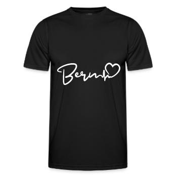 Bern Heartbeat - Men's Functional T-Shirt - black - Front - AI Model Male 178 dark (178cm)