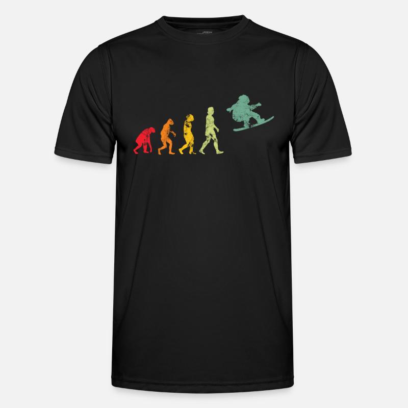EVOLUTION SNOWBOARD - Men's Functional T-Shirt - black