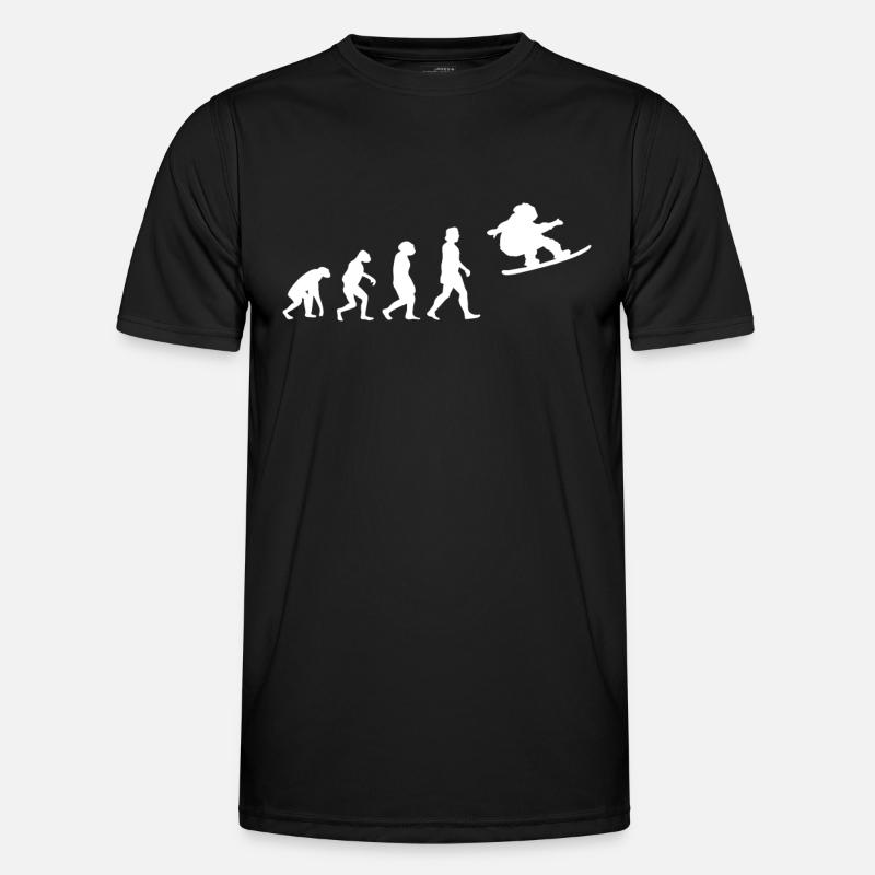 EVOLUTION SNOWBOARD - Männer Funktions-T-Shirt - Schwarz