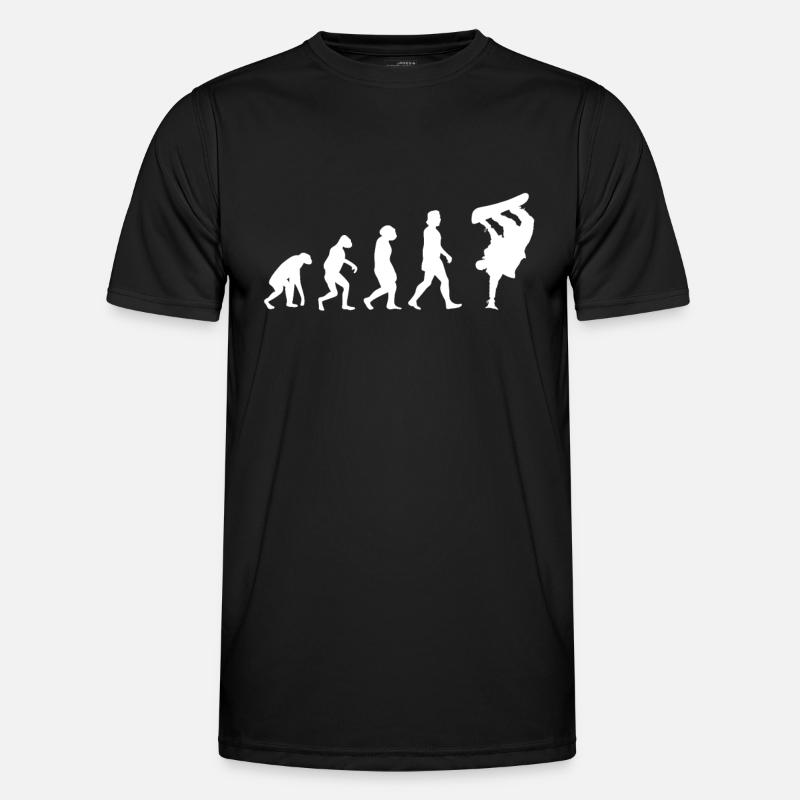 EVOLUTION SNOWBOARD - Männer Funktions-T-Shirt - Schwarz