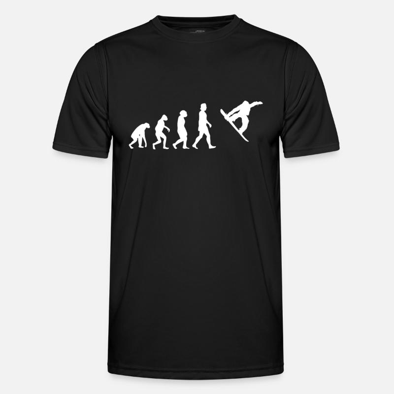 EVOLUTION SNOWBOARD - Men's Functional T-Shirt - black