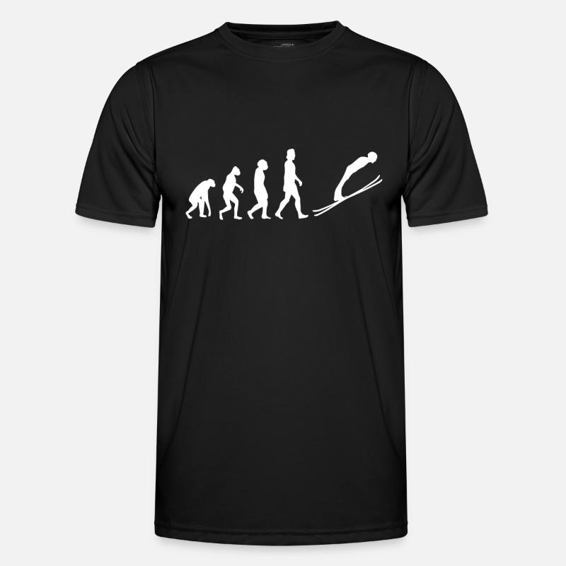 EVOLUTION SKISPRINGEN - Männer Funktions-T-Shirt - Schwarz