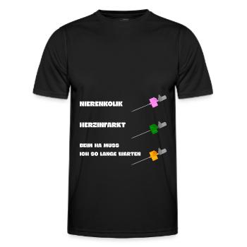Emergency paramedics Emergency doctor NA - Men's Functional T-Shirt - black - Front - AI Model Male 178 dark (178cm)