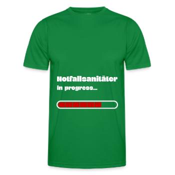 Notfallsanitäter Rettungsdienst Ausbildung Examen - Männer Funktions-T-Shirt - Kelly Green - Vorne - AI Model Male 178 dark (178cm)