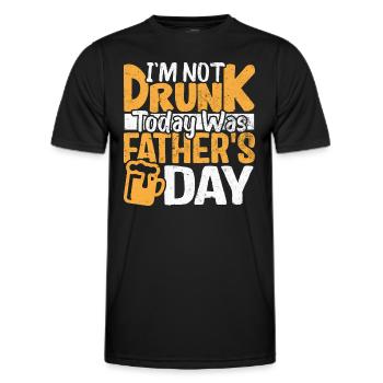 Daddy Humor Gift for Father's Day - Men's Functional T-Shirt - black - Front - AI Model Male 178 dark (178cm)