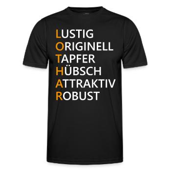 Lothar Name Geschenk - Männer Funktions-T-Shirt - Schwarz - Vorne - AI Model Male 178 dark (178cm)