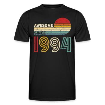 1994 Geschenk Geburtstag Jahrgang Spruch - Männer Funktions-T-Shirt - Schwarz - Vorne - AI Model Male 178 dark (178cm)