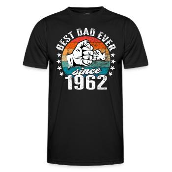 Bester Papa der Welt seit 1962 Vatertag - Männer Funktions-T-Shirt - Schwarz - Vorne - AI Model Male 178 dark (178cm)