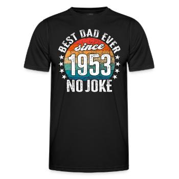 Bester Papa der Welt seit 1953 No Joke - Männer Funktions-T-Shirt - Schwarz - Vorne - AI Model Male 178 dark (178cm)