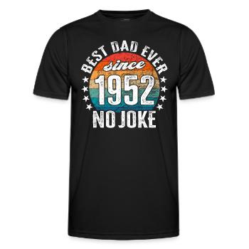 Bester Papa der Welt seit 1952 No Joke - Männer Funktions-T-Shirt - Schwarz - Vorne - AI Model Male 178 dark (178cm)