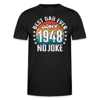 Meilleur père du monde depuis 1948 Fête des pères - T-shirt sport Homme - noir - Devant - AI Model Male 178 dark (178cm)