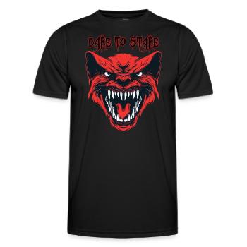 Red Demon Head, Dare to Stare - Men's Functional T-Shirt - black - Front - AI Model Male 178 dark (178cm)