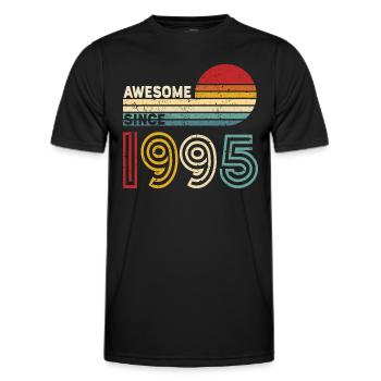 1995 Geschenk Geburtstag Jahrgang Spruch - Männer Funktions-T-Shirt - Schwarz - Vorne - AI Model Male 178 dark (178cm)