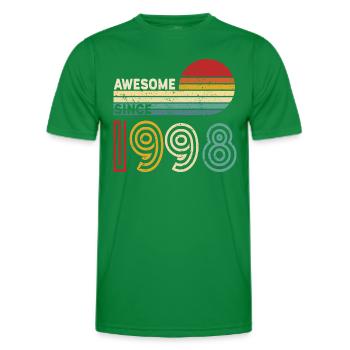 1998 Geschenk Geburtstag Jahrgang Spruch - Männer Funktions-T-Shirt - Kelly Green - Vorne - AI Model Male 178 dark (178cm)