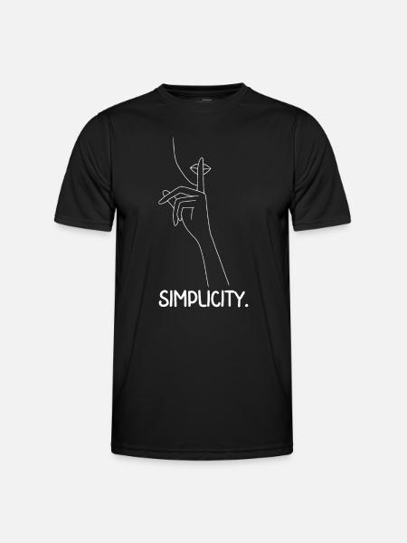 One Line Frau - Männer Funktions-T-Shirt - Schwarz