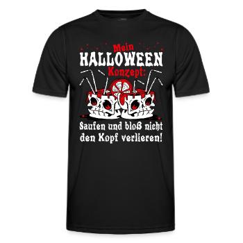 Halloween Sauf Team Geschenk Cocktail Gin Wein - Männer Funktions-T-Shirt - Schwarz - Vorne - AI Model Male 178 dark (178cm)
