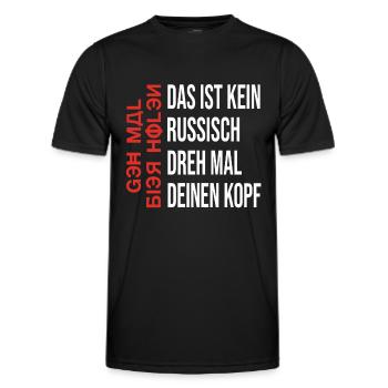 Geh Mal Bier Holen Lustige Alkohol Sprüche - Männer Funktions-T-Shirt - Schwarz - Vorne - AI Model Male 178 dark (178cm)