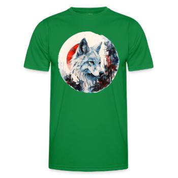 Wolf - Men's Functional T-Shirt - kelly green - Front - AI Model Male 178 dark (178cm)