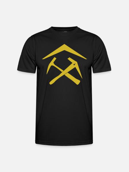 Dachdecker-Power: Style für Profis - Männer Funktions-T-Shirt - Schwarz
