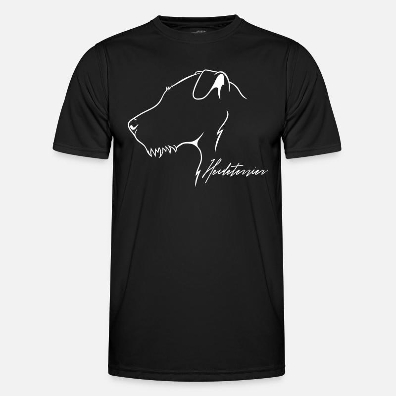 Heideterrier Profil Hunde Jagdhunde Wilsigns - Männer Funktions-T-Shirt - Schwarz