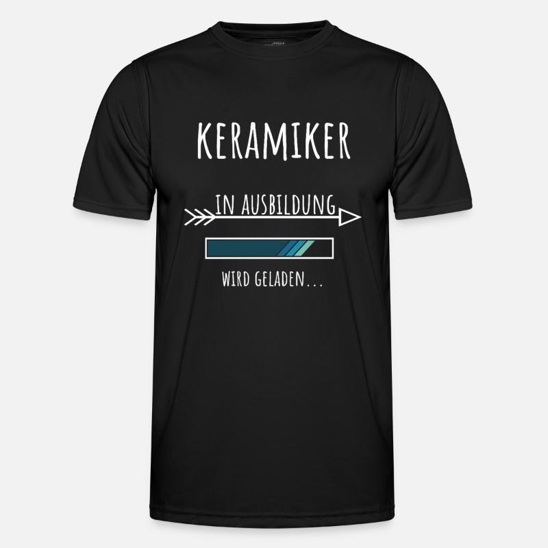 Keramiker Ausbildung Beruf Geschenk - Männer Funktions-T-Shirt - Schwarz