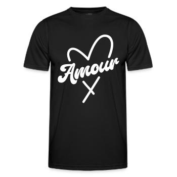 Amour - Men's Functional T-Shirt - black - Front - AI Model Male 178 dark (178cm)