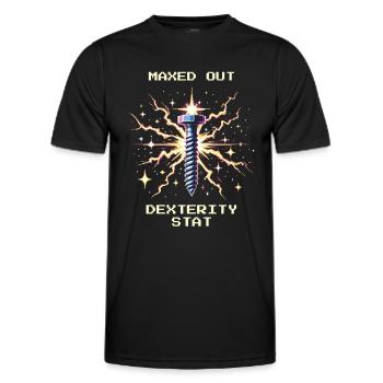 Dextérité Mécanique de précision maximale Dextérité - T-shirt sport Homme - noir - Devant - AI Model Male 178 dark (178cm)