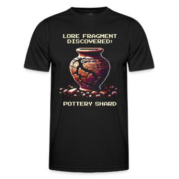 Ceramic Shard | Archaeology History Artifact - Men's Functional T-Shirt - black - Front - AI Model Male 178 dark (178cm)