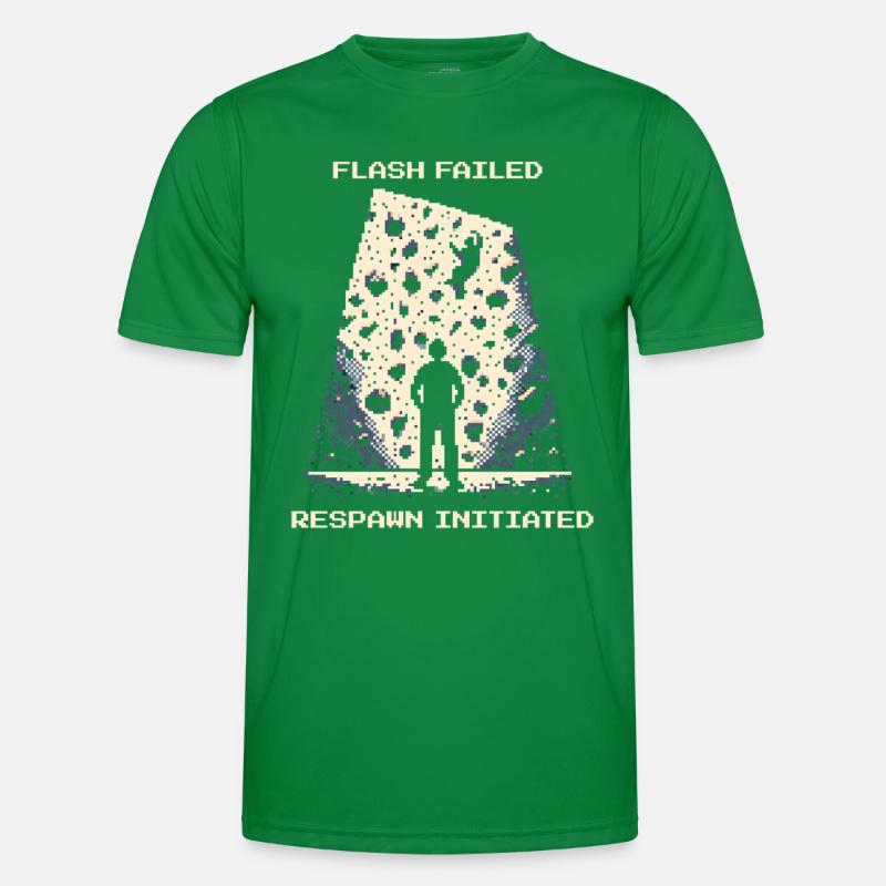 Flash Failed | Bouldering Pixel Art Crash Pad Men's Functional T-Shirt