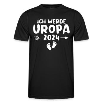 Ich werde Uropa 2024 - Männer Funktions-T-Shirt - Schwarz - Vorne - AI Model Male 178 dark (178cm)
