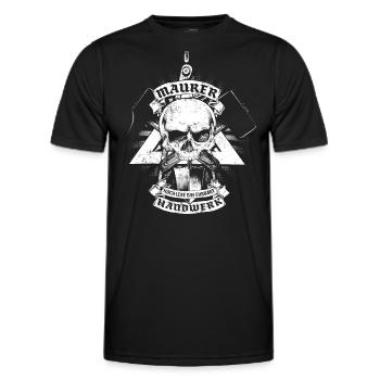 Handwerker Maurer Abzeichen - Männer Funktions-T-Shirt - Schwarz - Vorne - AI Model Male 178 dark (178cm)