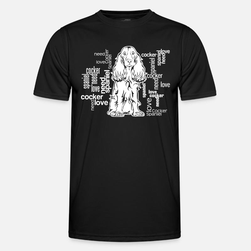 COCKER SPANIEL LOVE - Männer Funktions-T-Shirt - Schwarz
