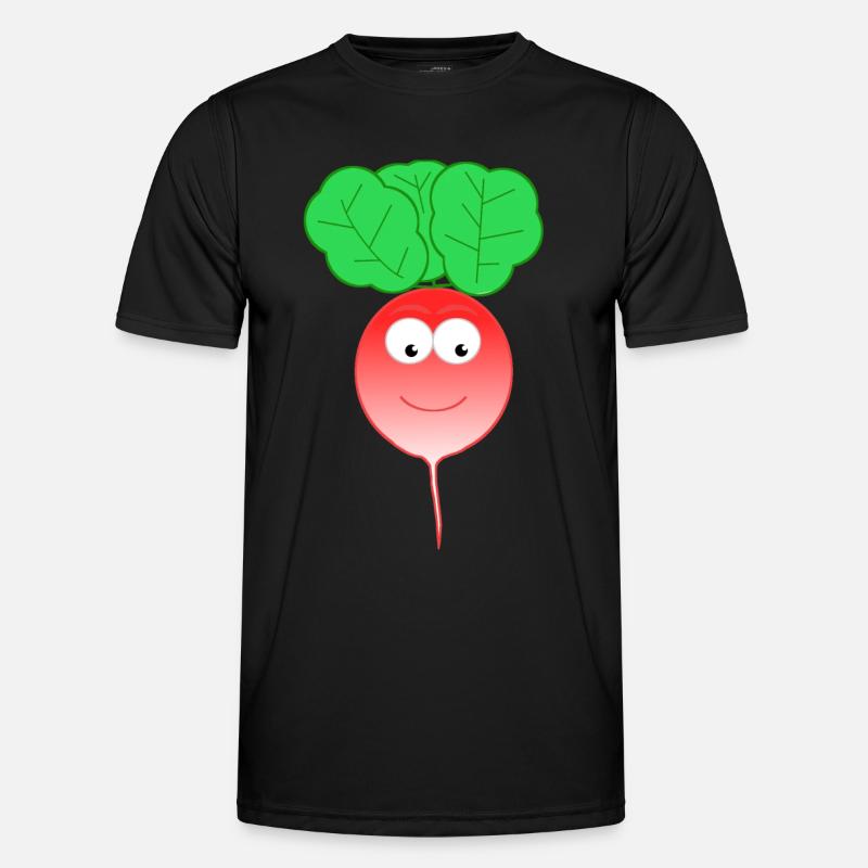 Radieschen Geschenk Geschenkidee Vegan Sport - Männer Funktions-T-Shirt - Schwarz