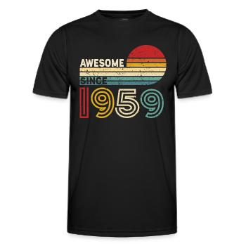 1959 Geschenk Geburtstag Jahrgang Spruch - Männer Funktions-T-Shirt - Schwarz - Vorne - AI Model Male 178 dark (178cm)
