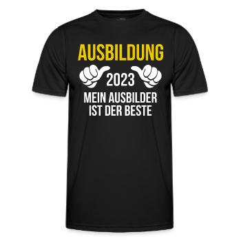 Azubi Geschenk Ausbildung 2023 Lehrling Spruch - Männer Funktions-T-Shirt - Schwarz - Vorne - AI Model Male 178 dark (178cm)