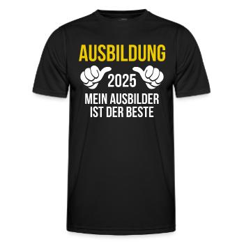 Azubi Geschenk Ausbildung 2025 Lehrling Spruch - Männer Funktions-T-Shirt - Schwarz - Vorne - AI Model Male 178 dark (178cm)